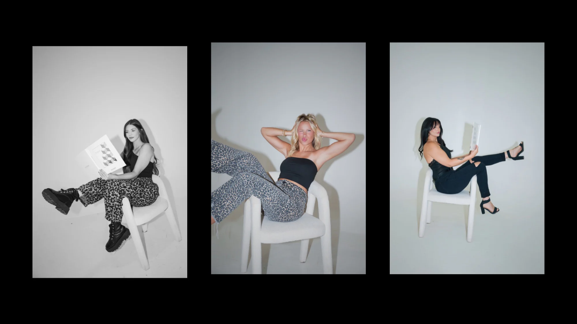 Muse Beauty Bar team editorial triptych